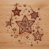 A stylized vector representation of a five-pointed star, suitable for graphic design and craft projects.
