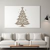 Christmas tree illustration in a minimalist style suitable for commercial use