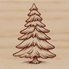 Vibrant Evergreen Christmas Decoration A classic evergreen Christmas tree with ornaments and lights, ideal for vector graphics design.