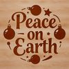 Decorative SVG illustration featuring inspirational holiday quotes about peace on earth.