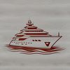 Nautical Vector Artwork Vector illustration of a boat with detailed design elements suitable for cutting machines or laser cutters.