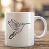 Free Unique Hummingbird Vector Art DXF - Commercial Use