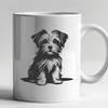 Sitting Morkie Digital Drawing - PNG Free Download