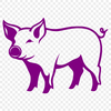 Beautiful Standing Pig - SVG Digital File