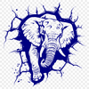 Free Unique Elephant Artwork SVG - Commercial Use