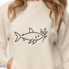 Stylized Shark Illustration for Digital Designs A stylized illustration of a shark, suitable for use in digital designs and crafts.