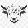 Unique Highland Cow Template PNG - Free Download