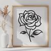 Rose Digital Art In SVG, PNG, PDF And DXF File Formats