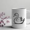 Beautiful Swan In PDF And PNG