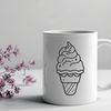 Free Ice Cream Cone Clip Art A colorful illustration of a scoop of creamy ice cream on a cone, suitable for vector art projects.