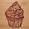 Delicious Cupcake Design Vector Art A decorative cupcake with frosting and sprinkles on a white background, ideal for custom designs and printing.