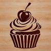 Simple Cupcake Design Vector A simple illustration of a cupcake with frosting and sprinkles, designed as vector art for digital use.