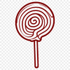 Vector Lollypop Design A vector graphic design featuring a stylized depiction of a lollipop.