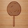 Colorful Lollipop SVG Graphic A digital vector graphic of a classic candy lollipop.