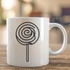 Colorful Lollipop Icon SVG Graphic A graphic design vector art representation of a classic lollipop candy icon.