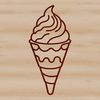 Free SVG Clip Art Dessert Graphics A simple vector graphic design of a single serving of creamy ice dessert with decorations.