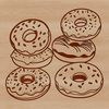 Illustrative design of a donut, a popular sweet dessert food.