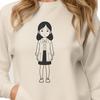 Free Vector Art Girl SVG Design A young girl illustration created as a vector graphic, suitable for various digital applications.