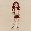 A female silhouette with simple lines, suitable for vector art designs in various formats including PDF and SVG.