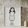 Simple Vector Girl Illustration A young girl depicted in simple vector style.