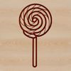 Sweet Lollipop Vector Artwork A colorful illustration of a lollipop made from vector graphics.