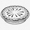 Traditional Pie Illustration Vector graphic design of a traditional pie for use in various projects.