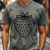 Beautiful Berry Clip Art A digital illustration of a strawberry, ideal for vector art projects and designs.