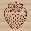 Beautiful Strawberry Design A high-quality digital illustration of a fresh strawberry, suitable for print or web use.
