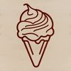 Happy Ice Cream Cone SVG Design A colorful illustration of an ice cream cone with a single scoop, suitable for digital crafting and DIY projects.