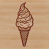 Colorful Cone Delight Vector Graphic A colorful illustration of a classic ice cream cone with a scoop and toppings.