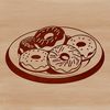 A vector illustration of a donut dessert.
