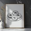 Delicious Ring-Shaped Treat SVG A colorful illustration of a ring-shaped dessert with a hole in the center.