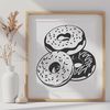 Tasty Donut Illustration A stylized illustration of a donut, suitable for various graphic design applications.