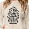 Beautiful Baked Good Vector Image A single cupcake with colorful frosting and sprinkles on top.
