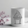 Colorful Ice Cream Design SVG A colorful illustration of a scoop of ice cream on a waffle cone, suitable for vector art projects.
