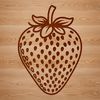Red Strawberry Icon A vector graphic representation of a single red strawberry in high resolution.