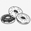 Donut Clip Art SVG Design A simple illustration of a donut with frosting and sprinkles.