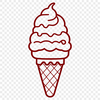Colorful Ice Cream Design A colorful illustration of an ice cream cone with a scoop of creamy treat.