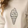 Beautiful Vector Dessert Art A vector design of an ice cream treat with creamy texture details.