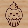 Sweet Treat Vector A vector graphic design featuring an isolated image of a dessert cake in the shape of a cup.