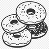 Beautiful Single Donut Design A colorful illustration of a single donut on a white background.
