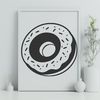 Colorful Donut Clip Art Vector Graphic A vector illustration of a donut, suitable for various digital uses.