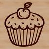 Cupcake Illustration in High Resolution Illustrated cupcake design made from vector shapes.