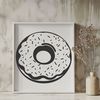 Pastry Icon Design SVG File Vector illustration of a donut dessert with smooth, rounded shape.