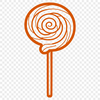 A colorful illustration of a lollipop on a white background, suitable for print and digital use.