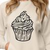 Beautiful Baked Goods Illustration A baked good in the shape of a cupcake, made with vector art.