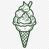 Whimsical Ice Cream Design A colorful illustration of a cone-shaped ice cream with a swirly design.