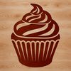 Whimsical Cupcake Design for Cutting A digital design of a cupcake suitable for cutting out with a Cricut or laser cutter, created in vector format.