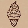 Waffle Cone Dessert Design Vector design of a single serving ice cream dessert in a waffle cone.