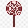 Colorful Lollipop Illustration A colorful illustration of a classic lollipop on a white background, suitable for digital use.